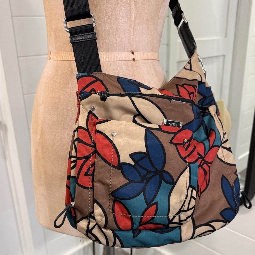 Tumi Multicolor Floral Shoulder Bag